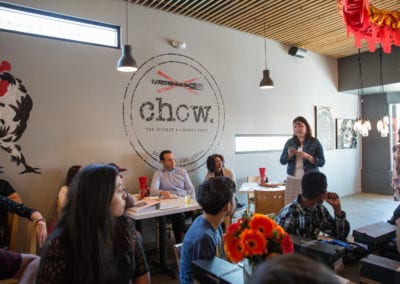 Induction of first Chow Apprentice class. Chef Natalie Young working with Core Academy. Emily Wilson Photography